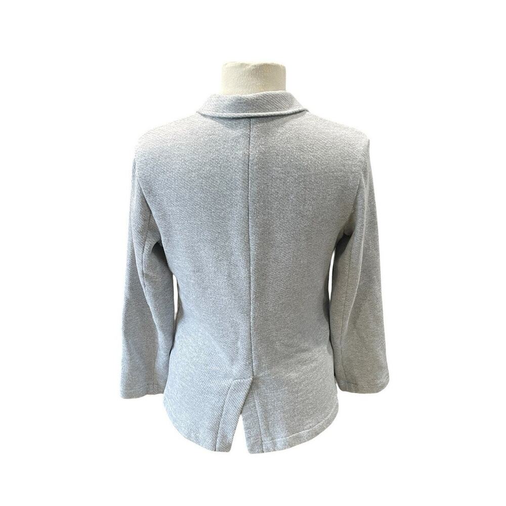 Faherty Inlet Women's Size Small Cotton Blend Knit Blazer Cardigan Jacket Gray - Picture 2 of 13